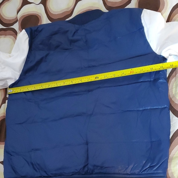 Women Blue/White True Religion Bubble Coat Sz S/P - Picture 7 of 7